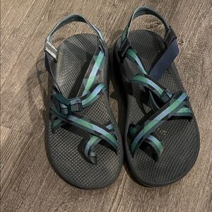 Chaco  Sandals with Green and Blue Accents